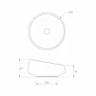 Frittstående tvättställ i fast yta gjord i Italien, Dongo Viadurini