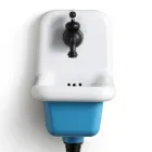 Fristående badrumstvättställ i vit och färgad keramik 26 cm - Jordanien Viadurini