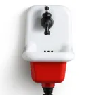 Fristående badrumstvättställ i vit och färgad keramik 26 cm - Jordanien Viadurini