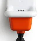 Fristående badrumstvättställ i vit och färgad keramik 26 cm - Jordanien Viadurini