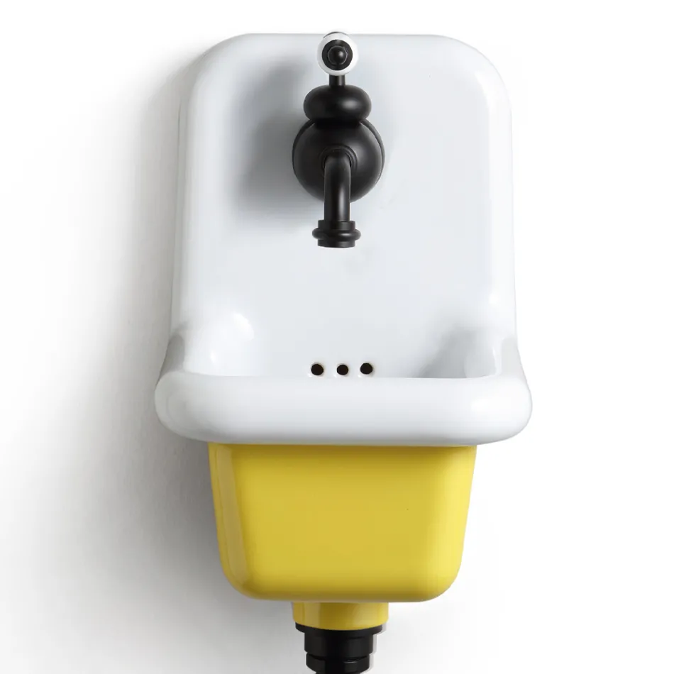 Fristående badrumstvättställ i vit och färgad keramik 26 cm - Jordanien Viadurini