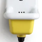 Fristående badrumstvättställ i vit och färgad keramik 26 cm - Jordanien Viadurini