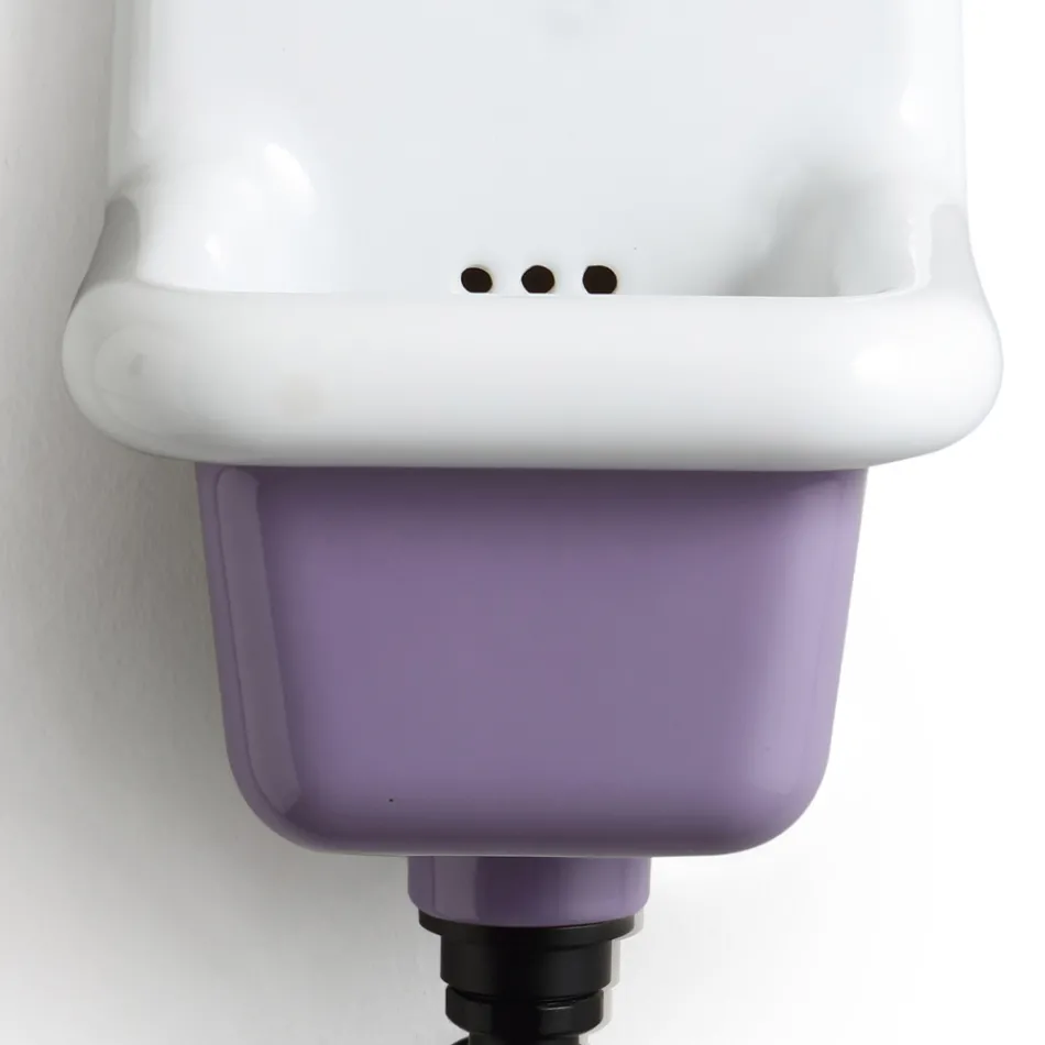 Fristående badrumstvättställ i vit och färgad keramik 26 cm - Jordanien Viadurini