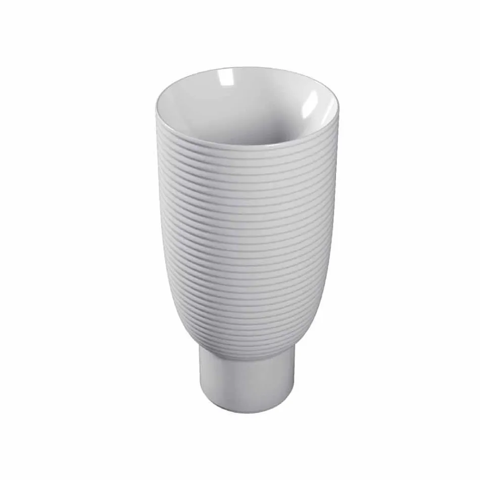 Fristående handfat i vit keramik eller färgad trabia Viadurini