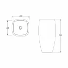 Gais modernt design frittstående keramiskt handfat, tillverkat i Italien Viadurini