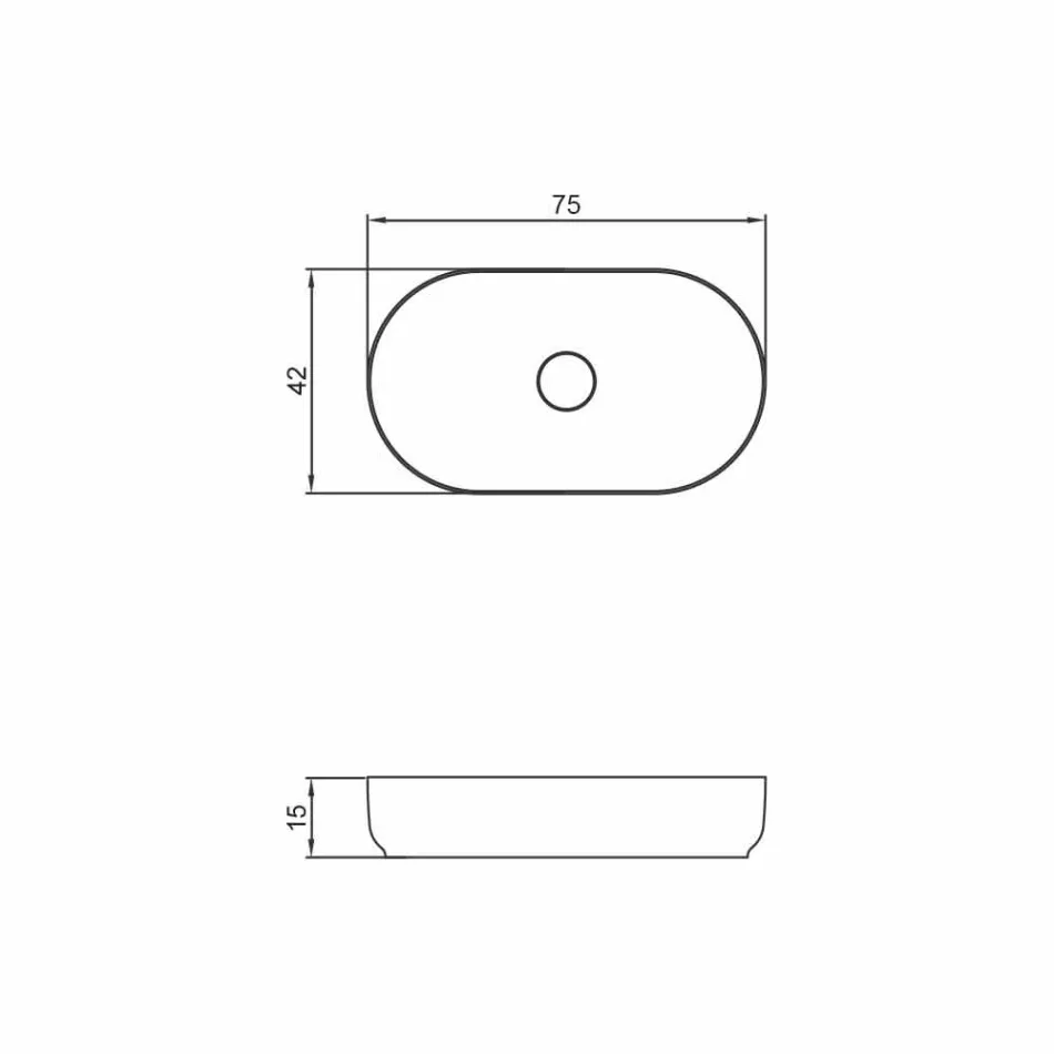 Oval fristående design badrumsfat tillverkad i Italien Dalmine Big Viadurini