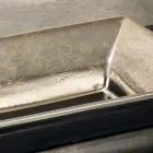 Handgjutet tvättställ i lera med färgglada dekorationer tillverkat i Italien - Aulente Viadurini