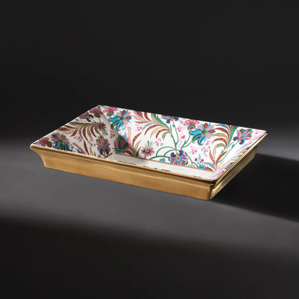 Handgjutet tvättställ i lera med färgglada dekorationer tillverkat i Italien - Aulente Viadurini