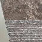 Pedestal grått handfat i Taffy sten, unikt stycke Viadurini