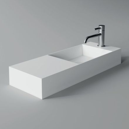 Modern design Made in Italy Vit eller färgat keramiskt handfat - Act Viadurini