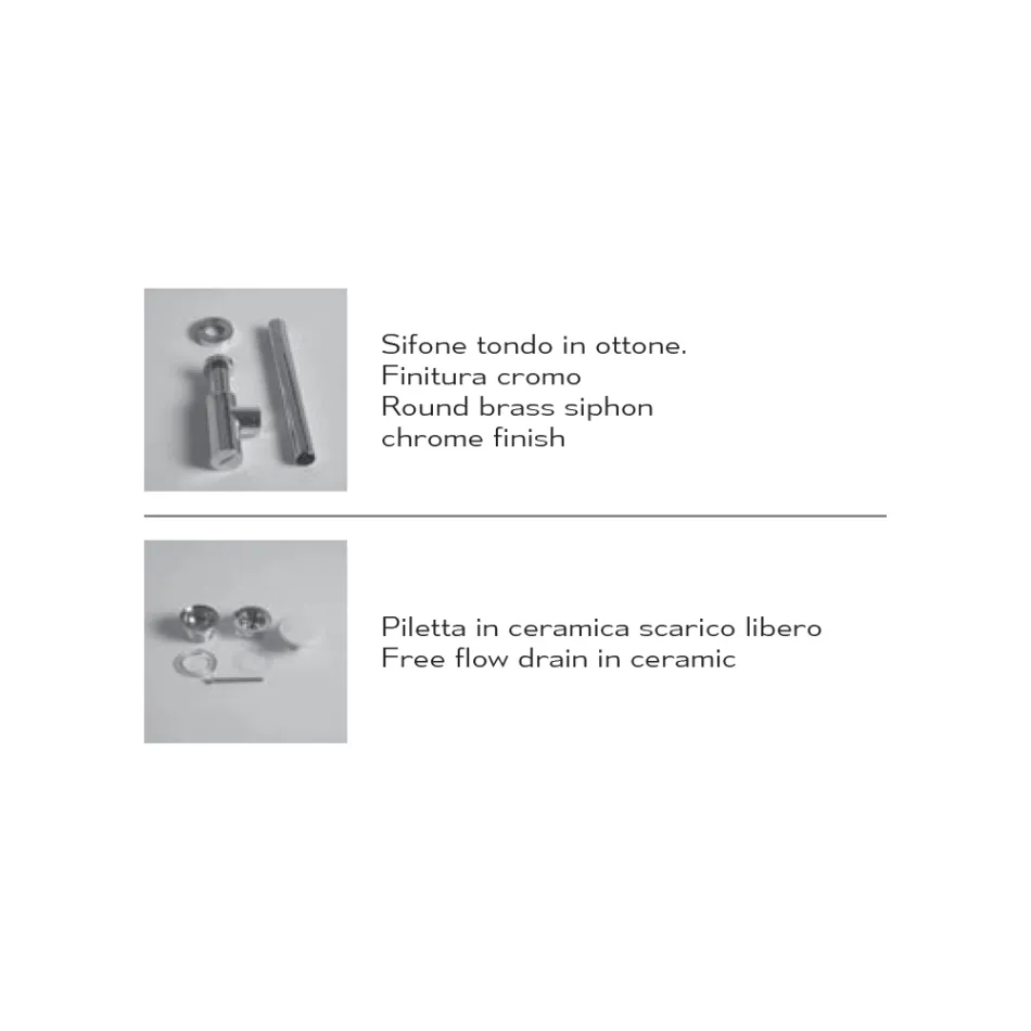 Modern design Made in Italy Vit eller färgat keramiskt handfat - Act Viadurini