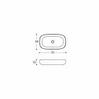 Tvättställ för keramisk bänkskiva i modern design tillverkad i Italien - Tune1 Viadurini