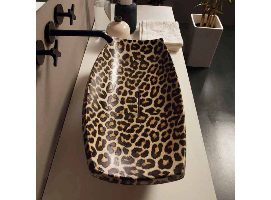 Cheetah keramiska bänkskivan gjord i Italien av Laura Viadurini