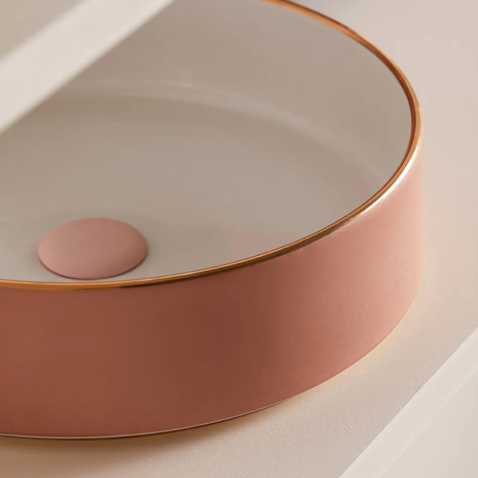 Tvättställ i porslinsstengods av olika finish Made in Italy - Kuvert Viadurini