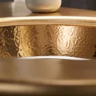 Inbyggt handfat i Fire Clay med band i olika utföranden Made in Italy - Erioli Viadurini