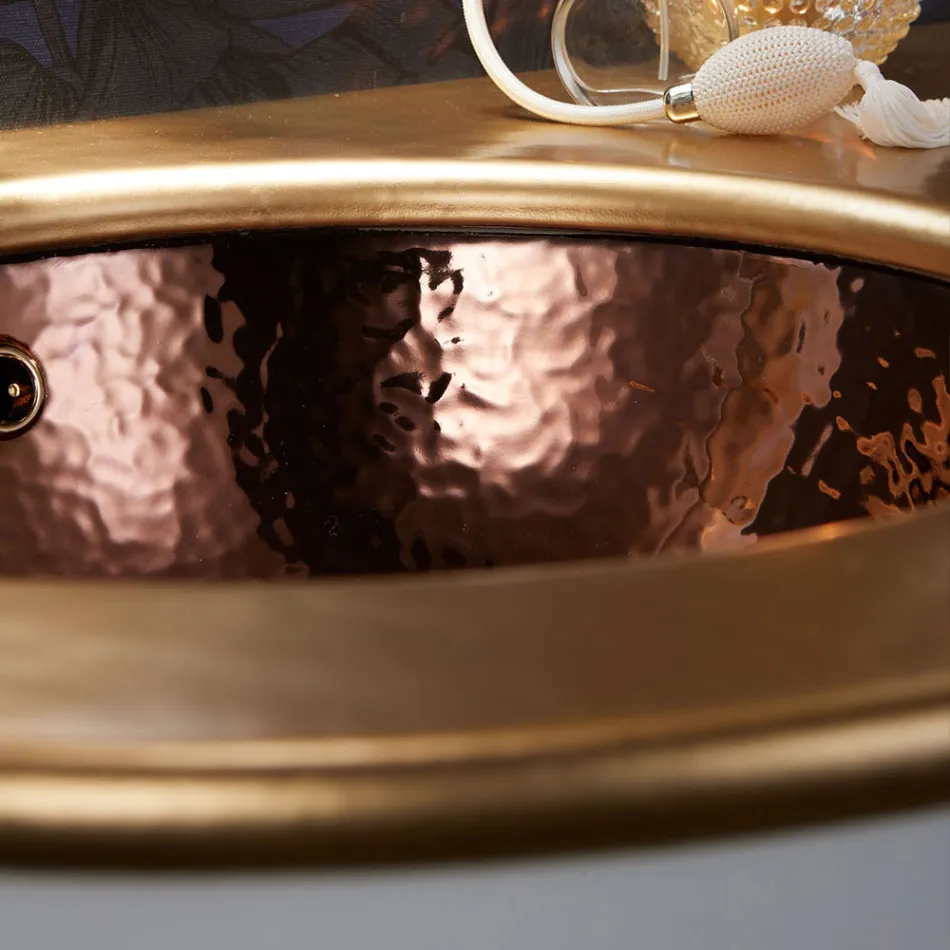 Inbyggt tvättställ i Fire Clay med 3 ytskikt Made in Italy - Erioli Viadurini