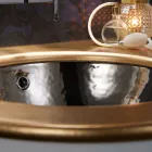 Inbyggt tvättställ i Fire Clay med 3 ytskikt Made in Italy - Erioli Viadurini