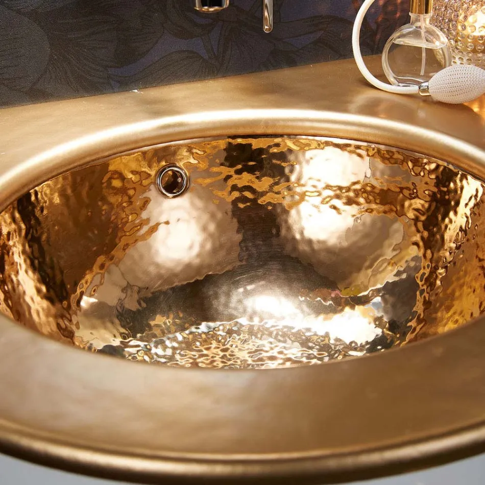 Inbyggt tvättställ i Fire Clay med 3 ytskikt Made in Italy - Erioli Viadurini