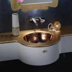 Inbyggt tvättställ i Fire Clay med 3 ytskikt Made in Italy - Erioli Viadurini