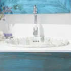 Inbyggt handfat i klassiskt porslin handgjord i Italien, Santiago Viadurini