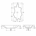 Modernt bänkskål i vit keramik gjord i Italien Rayan Viadurini