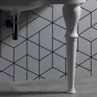 Modern vägg handfat med eller utan ben, L90 cm i Avise Keramik Viadurini