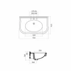 Modern vägg handfat med eller utan ben, L90 cm i Avise Keramik Viadurini