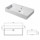 Enkelhålsbassäng för stöd eller vägg i Coliviata Colivi Keramik Viadurini