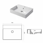 Enkelhålsbassäng för stöd eller vägg i Coliviata Colivi Keramik Viadurini