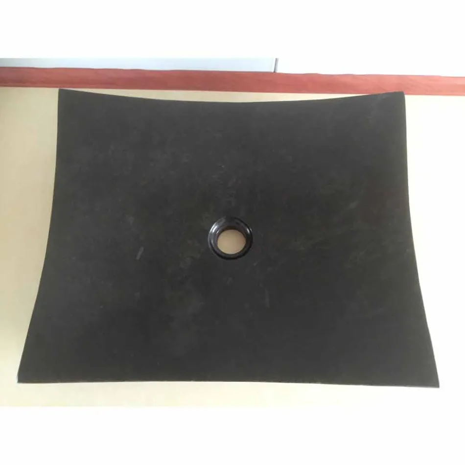 Svart badrum handfat i natursten Kärlek, unikt stycke Viadurini