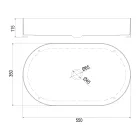 Ovalt tvättställ i rostfritt stål i olika ytbehandlingar - Anemone Viadurini