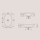 Oval bänkskiva i glänsande keramik tillverkad i Italien - tröja Viadurini