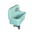 Tvättställ för att möblera badrummet i vattengrönt Enfärgad Keramik - Jasmin