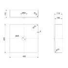 Fyrkantigt tvättställ i rostfritt stål i olika utföranden - Calendula Viadurini