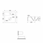 Fyrkantig eller rektangulär modern design Keramisk tvättställ Tillverkad i Italien - Act Viadurini