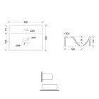 Fyrkantig eller rektangulär modern design Keramisk tvättställ Tillverkad i Italien - Act Viadurini