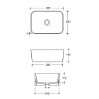 Tvättställ tillverkat av keramik Finns i olika färger Made in Italy - Korg Viadurini