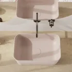 Tvättställ tillverkat av keramik Finns i olika färger Made in Italy - Korg Viadurini