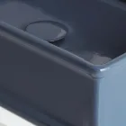 Rektangulärt tvättställsbänk i polerad keramik tillverkad i Italien - Debora Viadurini