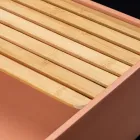 Rektangulärt Bänkskiva Tvättställ Tillverkat av Mali Orange Terrazzo - Azalea Viadurini