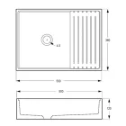 Rektangulärt Bänkskiva Tvättställ Tillverkat av Mali Orange Terrazzo - Azalea Viadurini