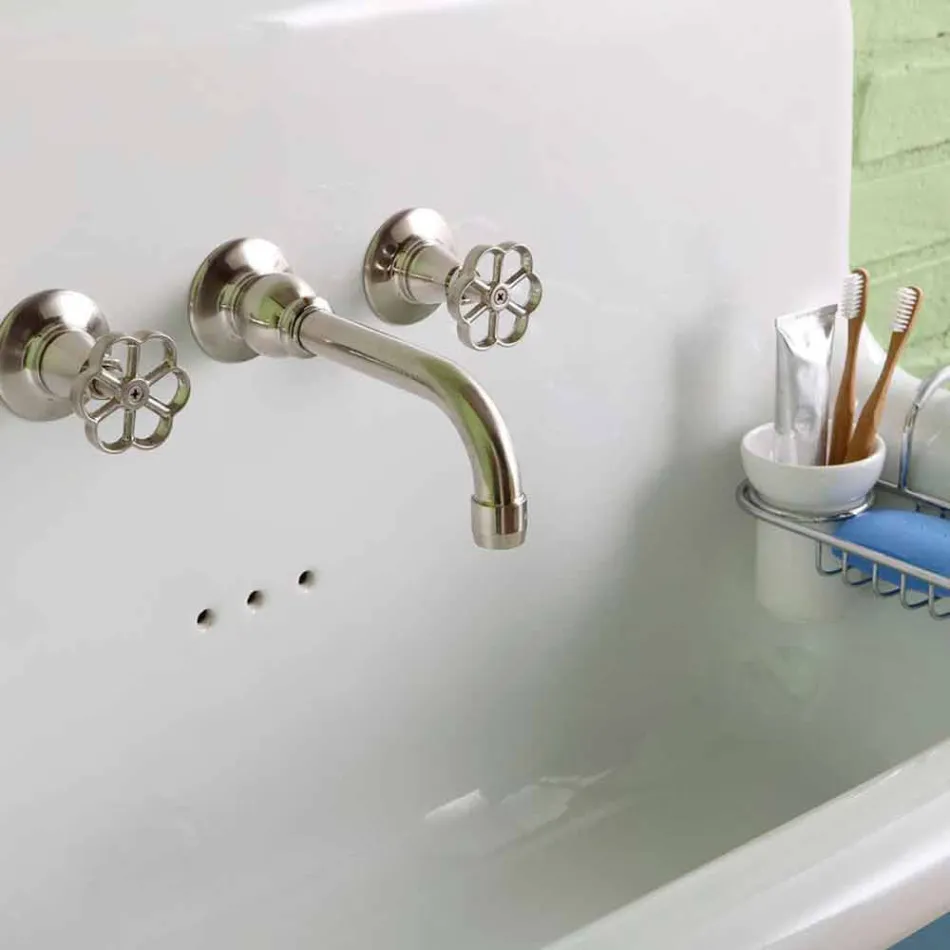 Rektangulära handfat keramiska vägg modern stil Henry Viadurini