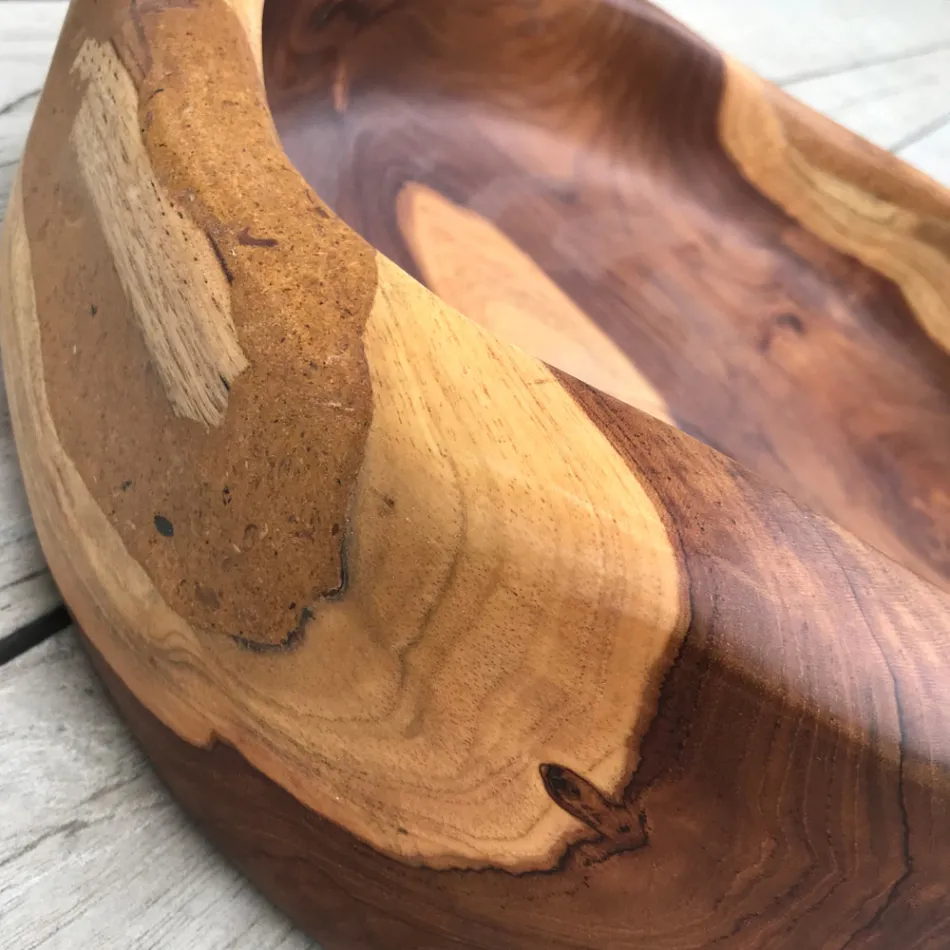 Modern bänkskiva i naturligt polerat naturligt teak - Zino Viadurini