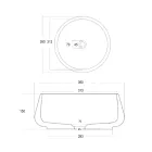 Runt tvättställ av cement och harts - Ibisco Viadurini