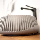 Runt tvättställ av cement och harts - Ibisco Viadurini