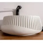 Runt tvättställ av cement och harts - Ibisco Viadurini