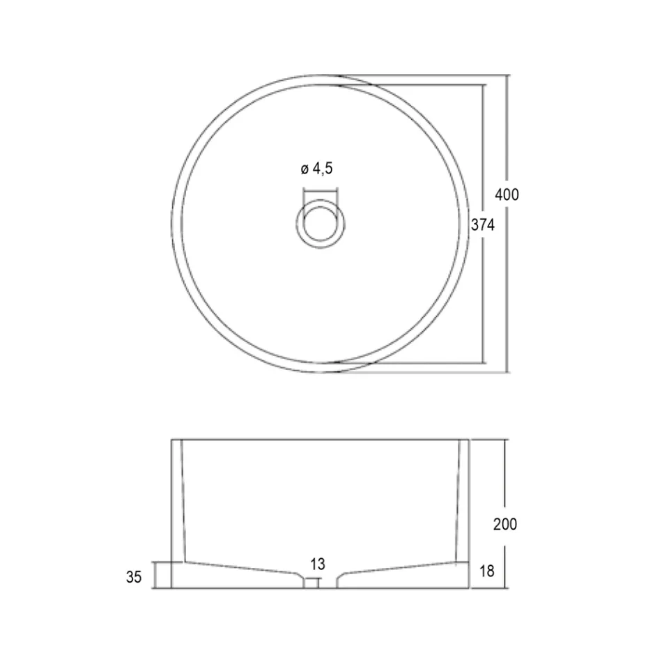 Runt Bänk tvättställ Tillverkat av Mali Orange Terrazzo - Azalea Viadurini