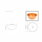 Round tvättställ i koppar design, handgjord, Plant Viadurini