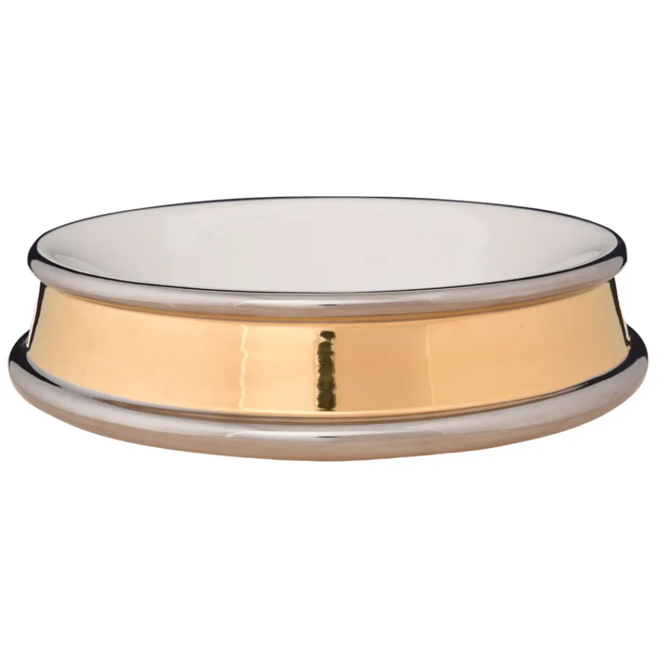 Halvt infällt designtvättställ i handmålad eldlera tillverkad i Italien, Manilo Viadurini