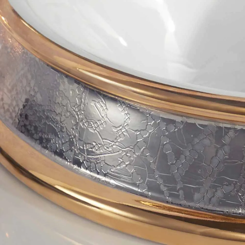 Design semi-försänkta sjunker i brandlera handgjorda i Italien, Manilo Viadurini